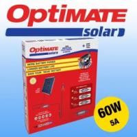 OptiMate Solar - 12V Battery Charger/Optimiser with 60W Solar Panel - Solar Panel Size: 68 x 65 cm