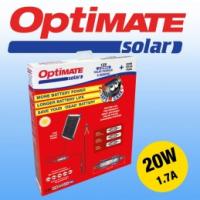 OptiMate Solar - 12V Battery Charger/Optimiser with 20W Solar Panel - Solar Panel Size: 45 x 36 cm